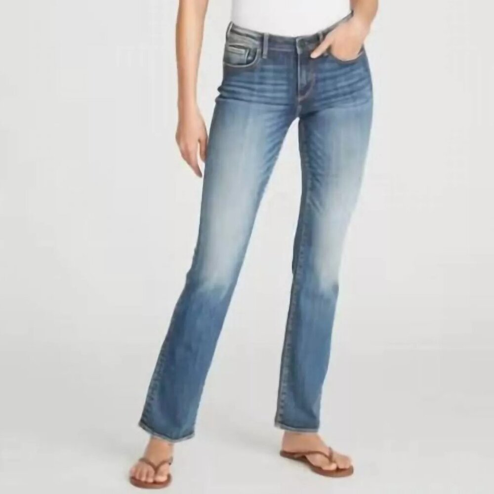 DRIFTWOOD KELLY BOOTCUT JEANS MID RISE STRETCH DENIM SUNDANCE ANTHRO sz 28 Short